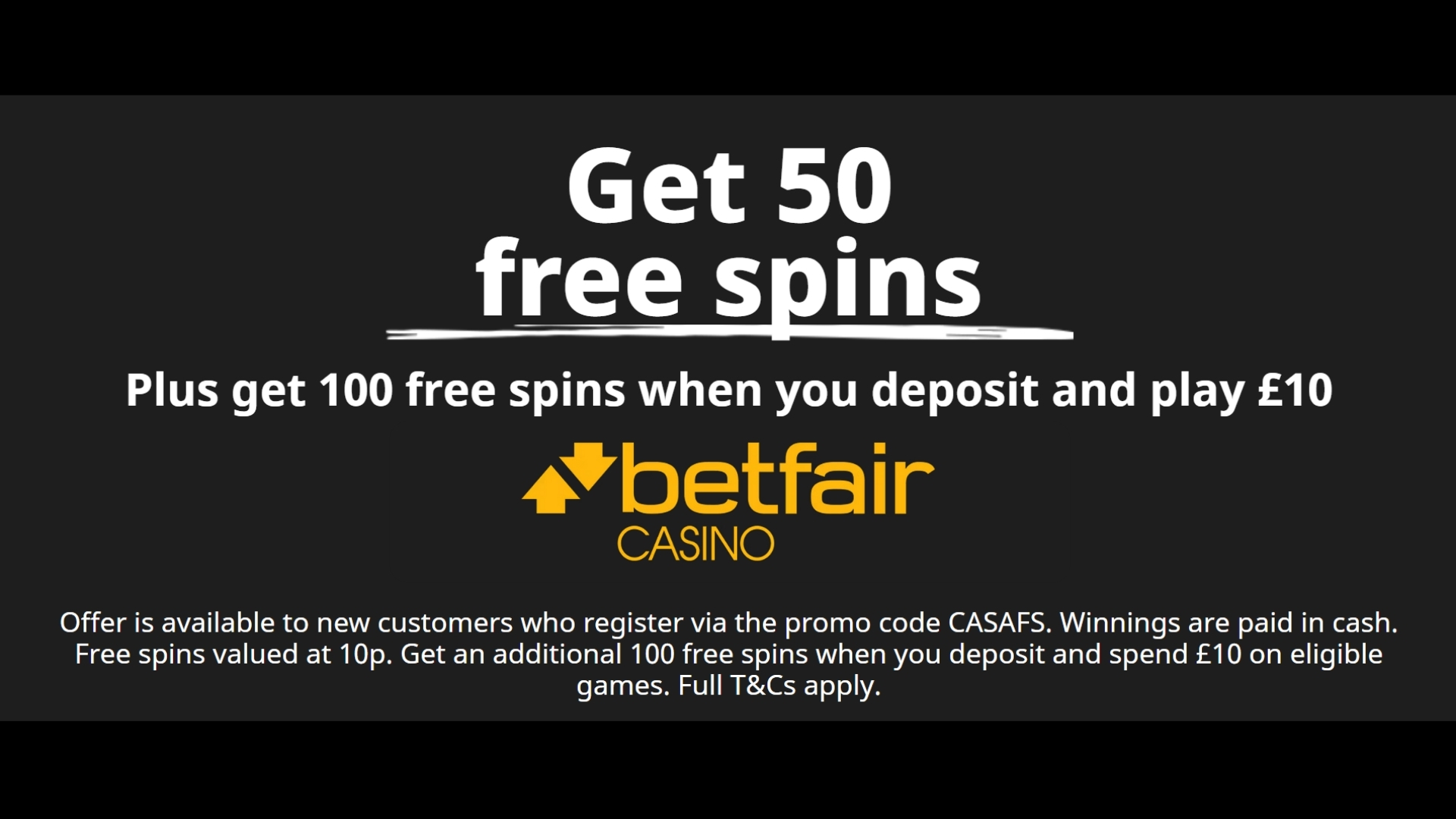 Betfair 賭場促銷代碼：150 次免費旋轉和零投注！