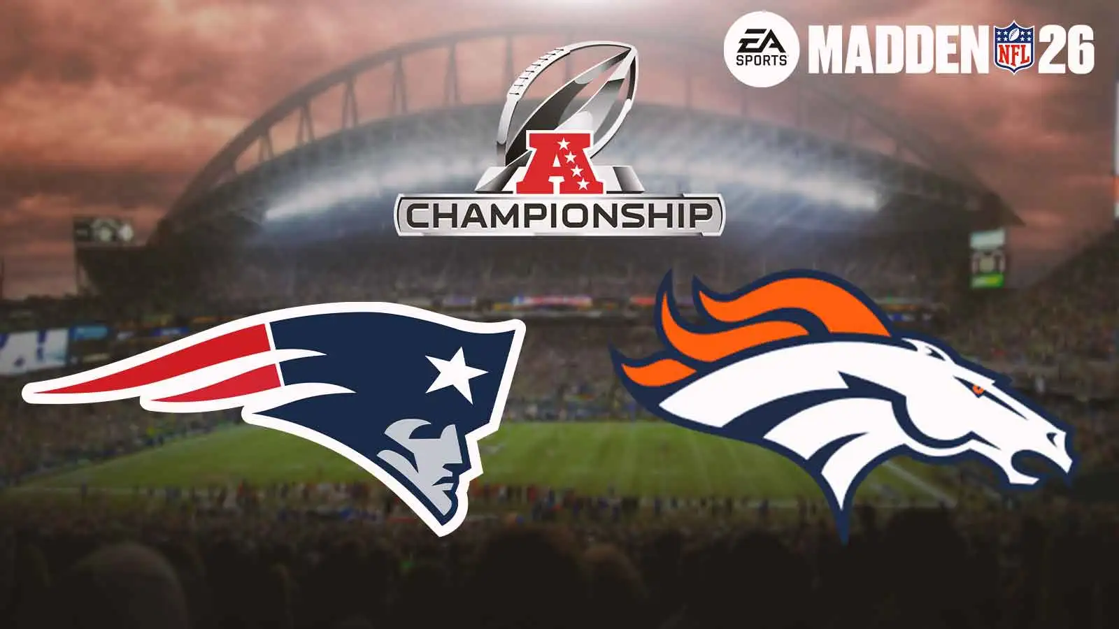 根據《Madden 26》，愛國者隊 vs. 野馬隊 AFC 冠軍賽結果