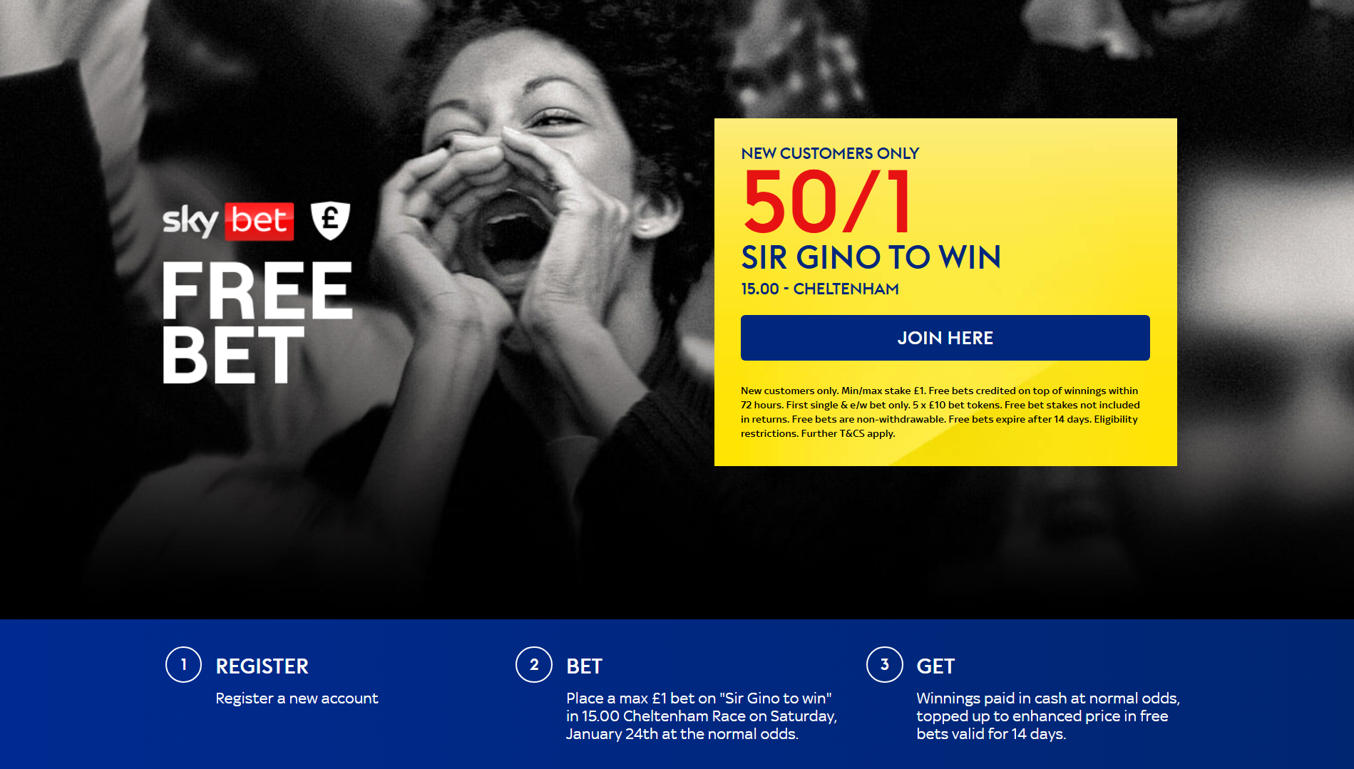 切爾滕納姆投注優惠：在 Sky Bet 上以 50/1 賠率吉諾爵士贏得國際跨欄