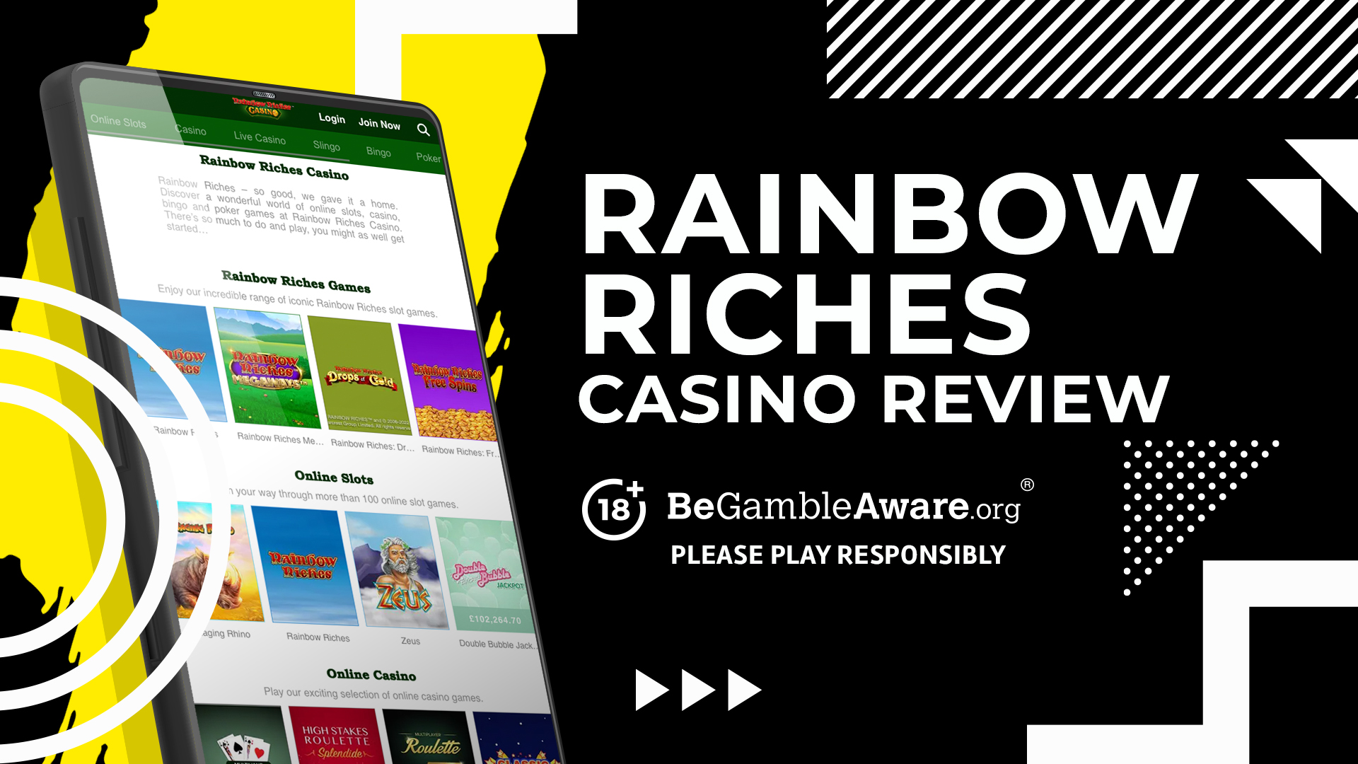 Rainbow Riches 賭場評論和獎金 | 2026年