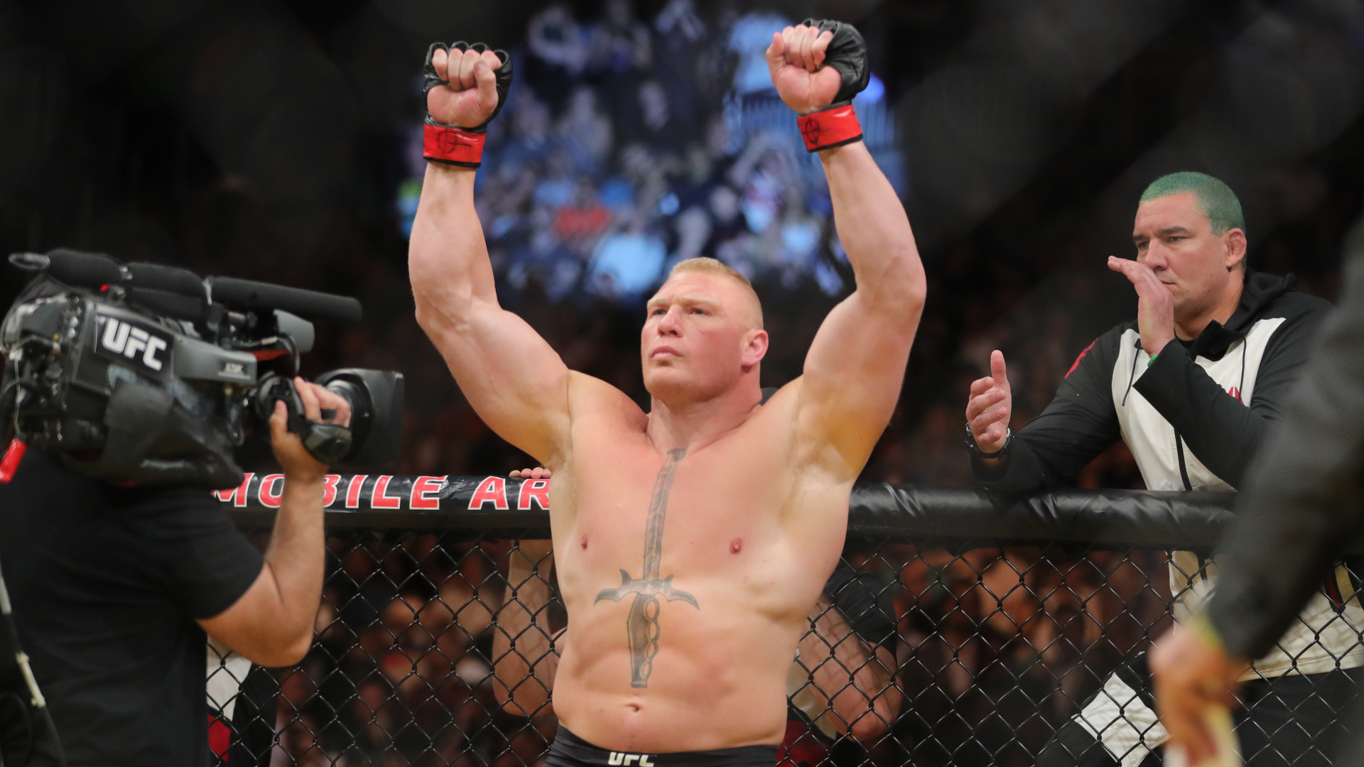 布洛克·萊斯納 (Brock Lesnar) 原本可以與收入 2500 萬美元的跨界拳擊明星較量，並擊敗馬克·亨特 (Mark Hunt)