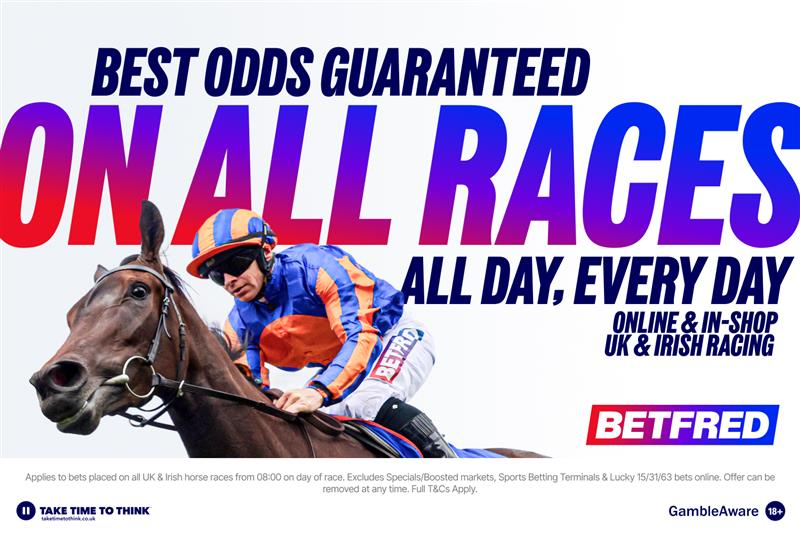 Betfred 在商店和網上為所有英國和愛爾蘭賽車提供最佳賠率保證