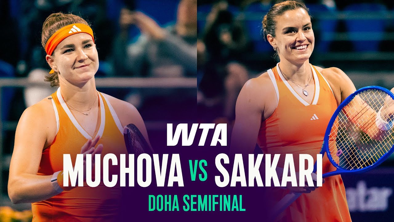 Karolina Muchova vs Maria Sakkari Highlights | 2026 Doha Semifinal Full Match Highlights