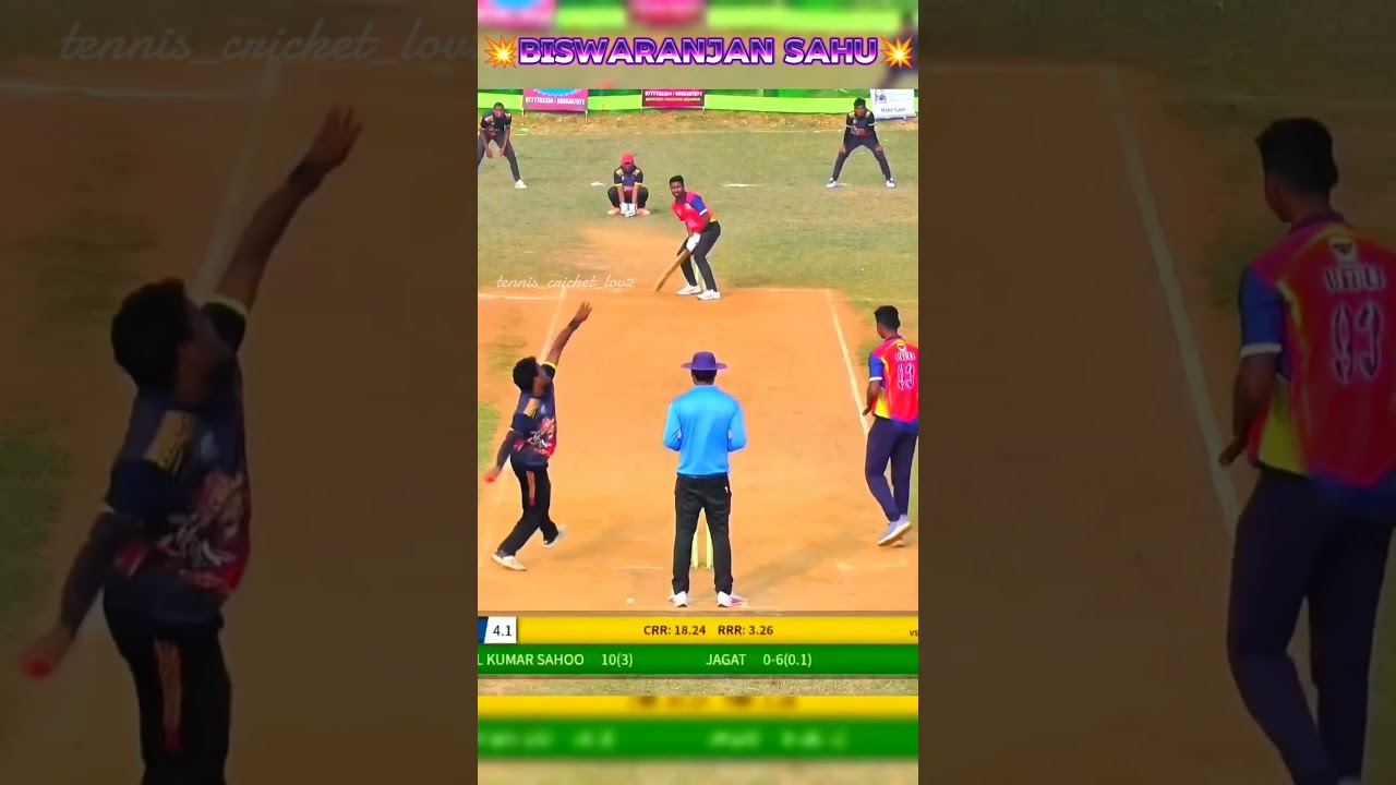 Biswaranjan Sahu (Chinu) Best Cricket Shots | Odisha’s Tennis Cricket Star