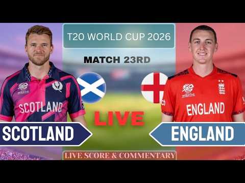 SCO vs ENG Live Score, T20 World Cup 2026: Scotland vs England Live Commentary & Updates