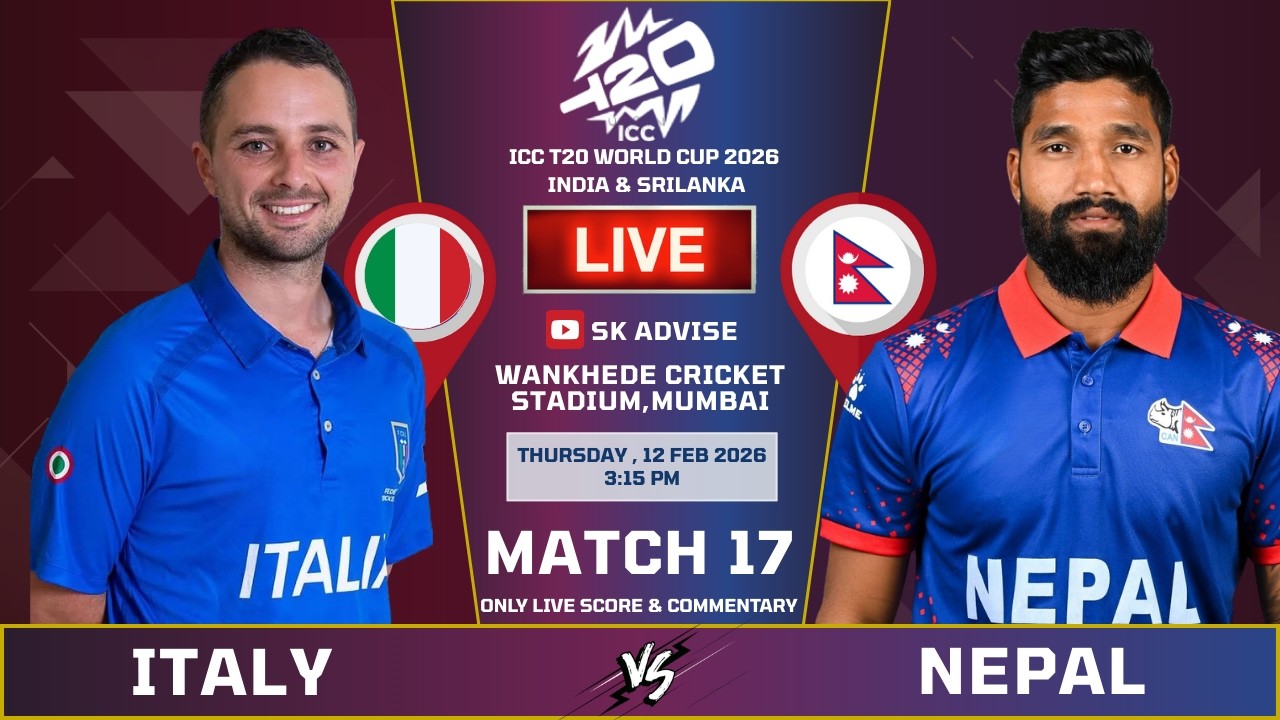 Nepal vs Italy Live Score, ICC World Cup 2026: Nepal vs Italy Match Live Commentary & Scorecard