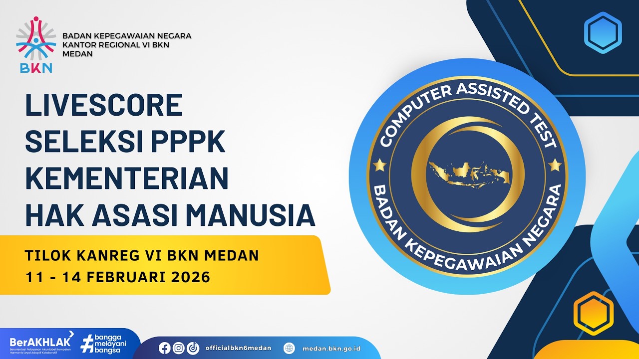 Live Score Selkom PPPK Kemenham 2026: Sesi III (14 Feb) – Kanreg VI BKN Medan