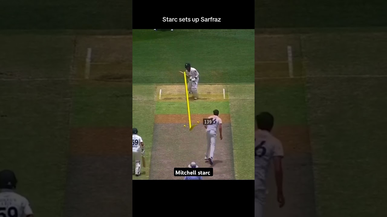 Mitchell Starc’s Deadly Inswinger: The Perfect Setup! ⚡🏏 #Shorts #Cricket #MitchellStarc