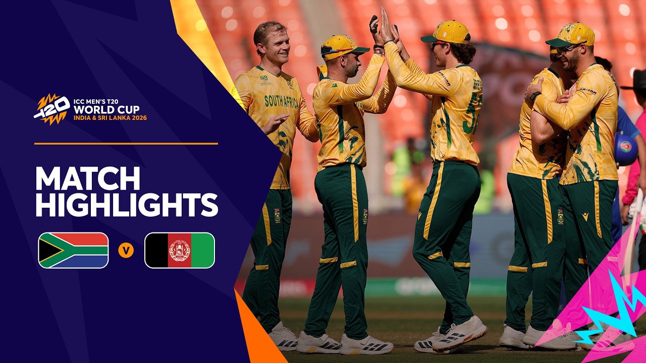 South Africa vs Afghanistan Highlights | Men’s T20 World Cup 2026 Full Match Replay