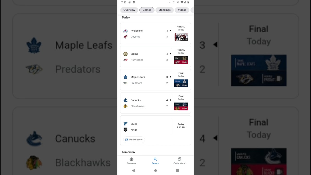 Latest NHL Hockey Scores & Results: Today’s Match Updates