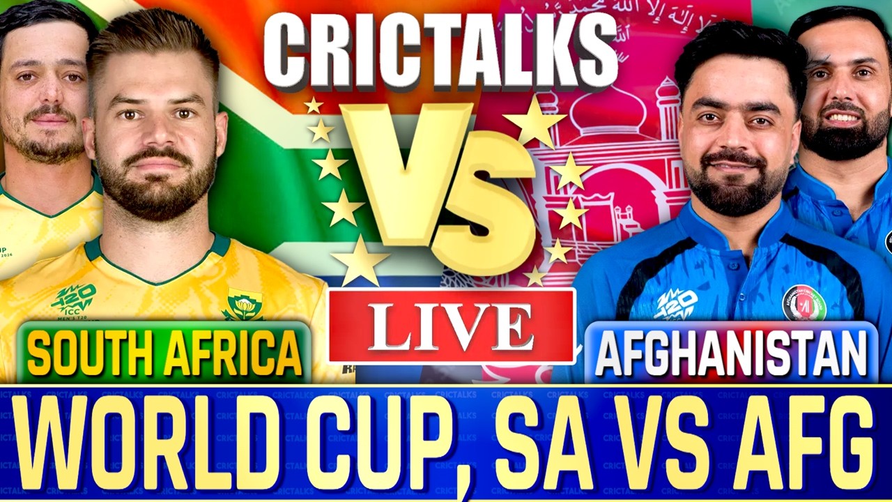 SA vs AFG Live Score Today: South Africa vs Afghanistan World Cup 2024 Live Cricket Match Streaming & Commentary