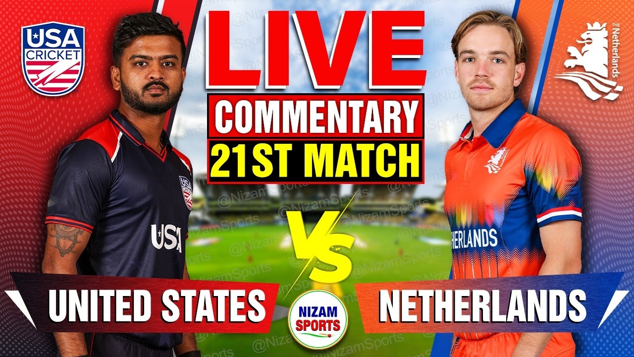 USA vs NED Live Score: USA vs Netherlands Match 21 Commentary & Updates Live