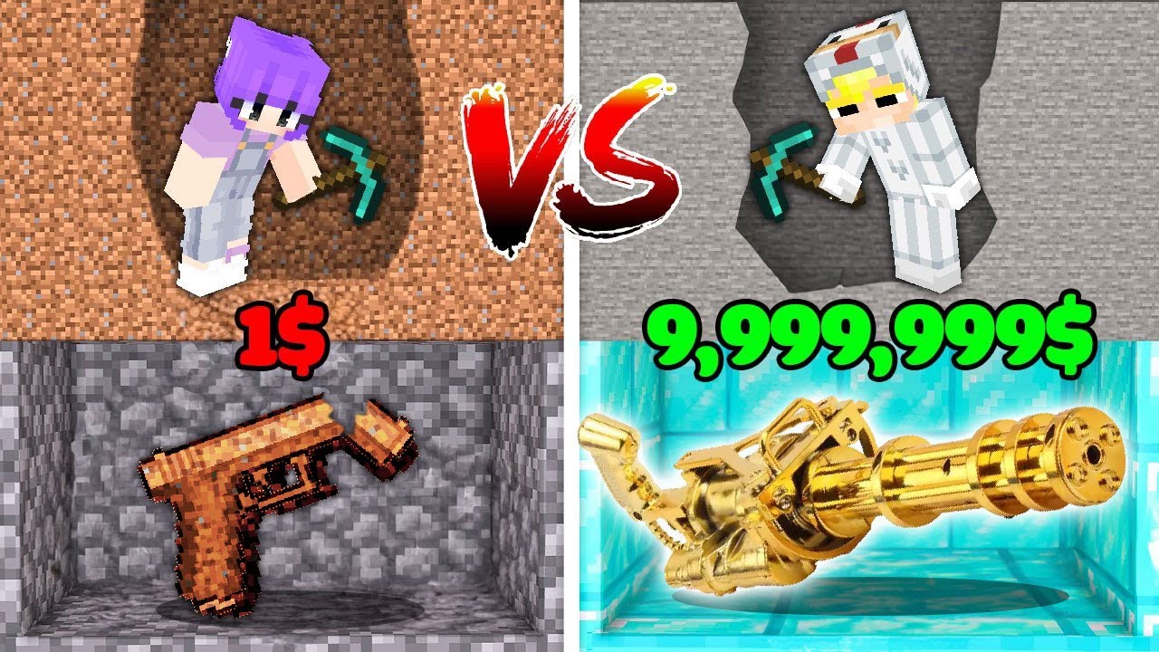 Tô Gà Thử Thách Đào Vũ Khí 1$ Tới 1.000.000$ Trong Minecraft-Thử Thách Đào Vũ Khí 1$ – 1.000.000$ Trong Minecraft | Tô Gà