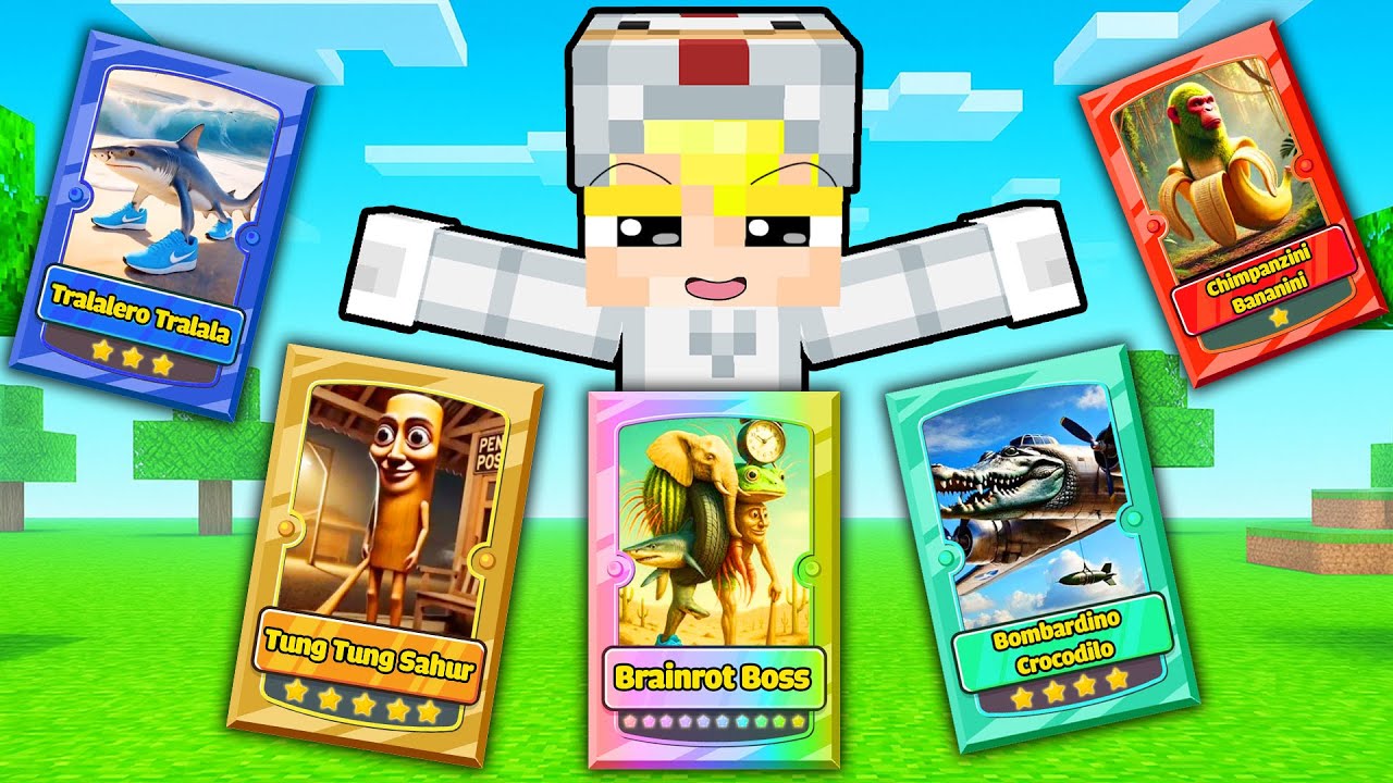 Tô Gà 24H Sở Hữu Thẻ Bài BrainRot 1 Sao Tới 10 Sao Trong Minecraft ⭐⭐⭐-Tô Gà 24H: Thử Thách Thẻ Bài BrainRot 1-10 Sao Trong Minecraft Silver ⭐
