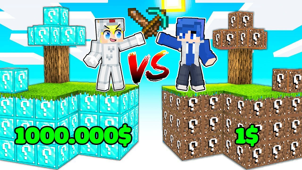 TÔ GÀ THỬ THÁCH 24H ĐẠI CHIẾN LUCKYBLOCK 1$ vs 1.000.000$ TRONG MINECRAFT*TÔ GÀ LUCKY BLOCK-Tô Gà Thử Thách 24H: Lucky Block 1$ vs 1.000.000$ Trong Minecraft