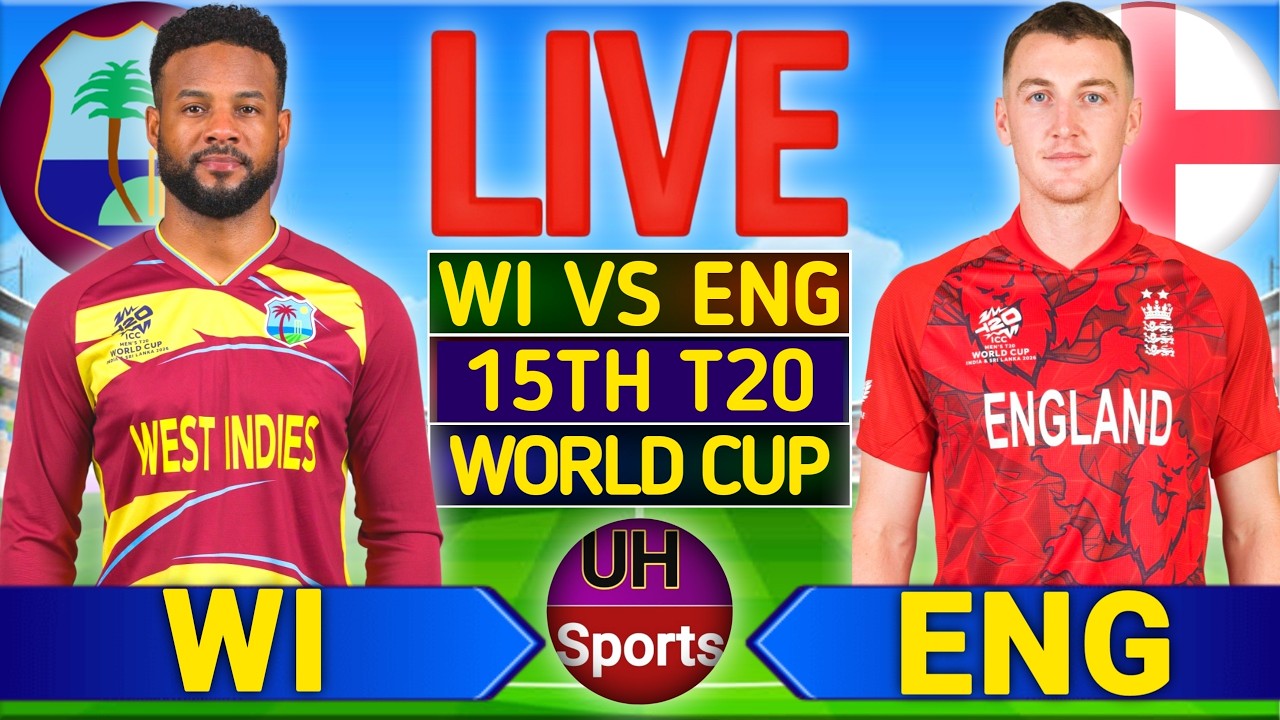 ENG vs WI Live Score, T20 World Cup 2026: England vs West Indies Live Cricket Match Today Online