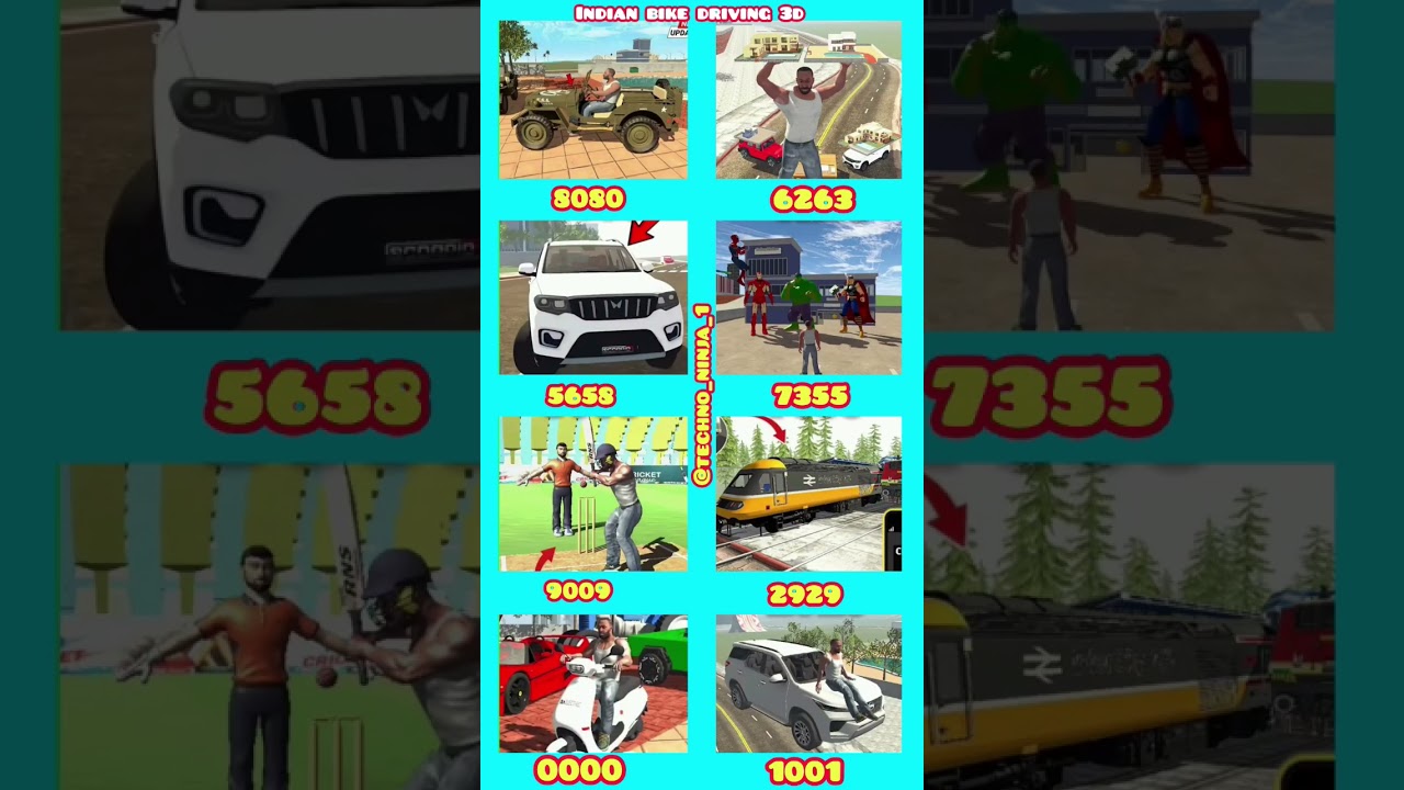 Indian Cricket + Desi Jeep Mod: All RGS Tool Cheat Codes in Indian Bikes Driving 3D 😱 #ibd3d #shorts