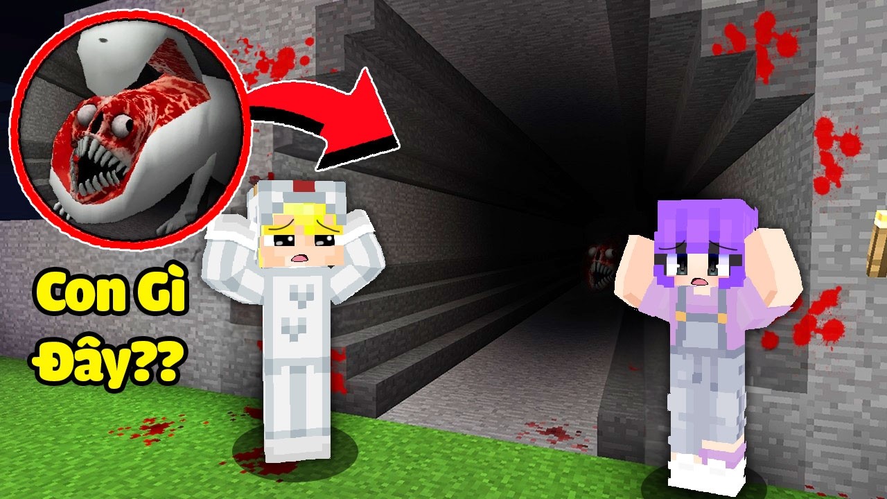 Tô Gà Phát Hiện Quái Vật Sâu Bên Trong Đường Hầm Minecraft-Tô Gà Phát Hiện Quái Vật Trong Đường Hầm Minecraft