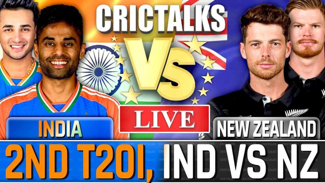 IND vs NZ 2nd T20 Live Score: India vs New Zealand Live Cricket Match Today, Commentary & Updates