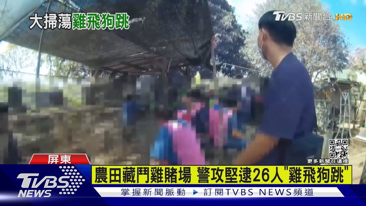 Triệt phá sòng bạc đá gà ẩn mình trong nông trại, 26 người bị bắt – TVBS News