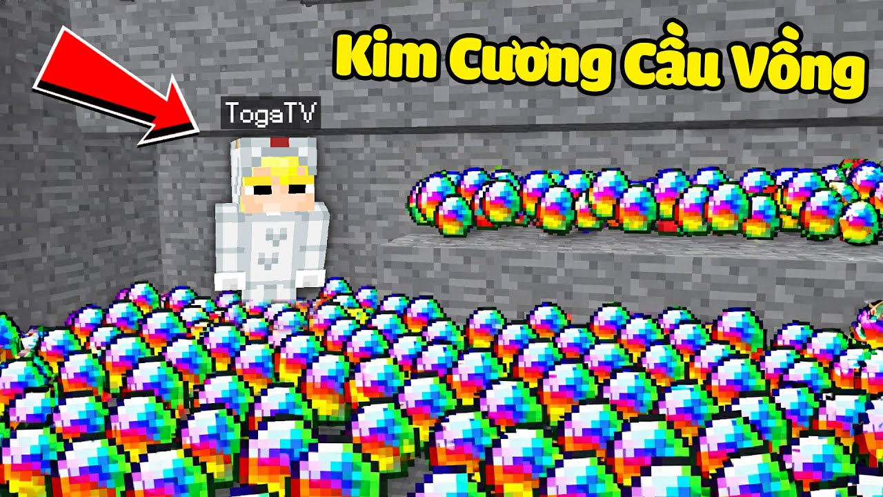 Nếu Tô Gà Sở Hữu 1 Triệu Kim Cương Cầu Vồng Trong Minecraft-Nếu Tô Gà Có 1 Triệu Kim Cương Cầu Vồng Trong Minecraft Sẽ Thế Nào?