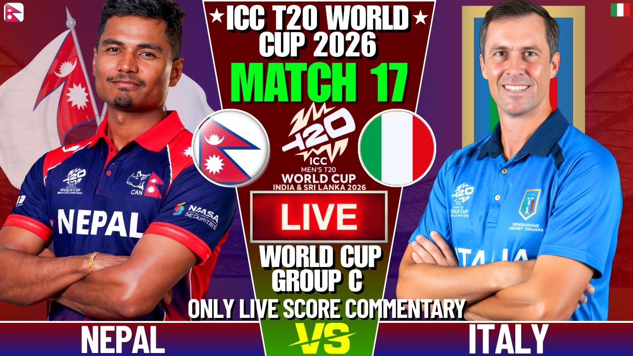 Nepal vs Italy T20 World Cup 2026 Live Score: NEP vs ITA Match 17 Scorecard & Commentary