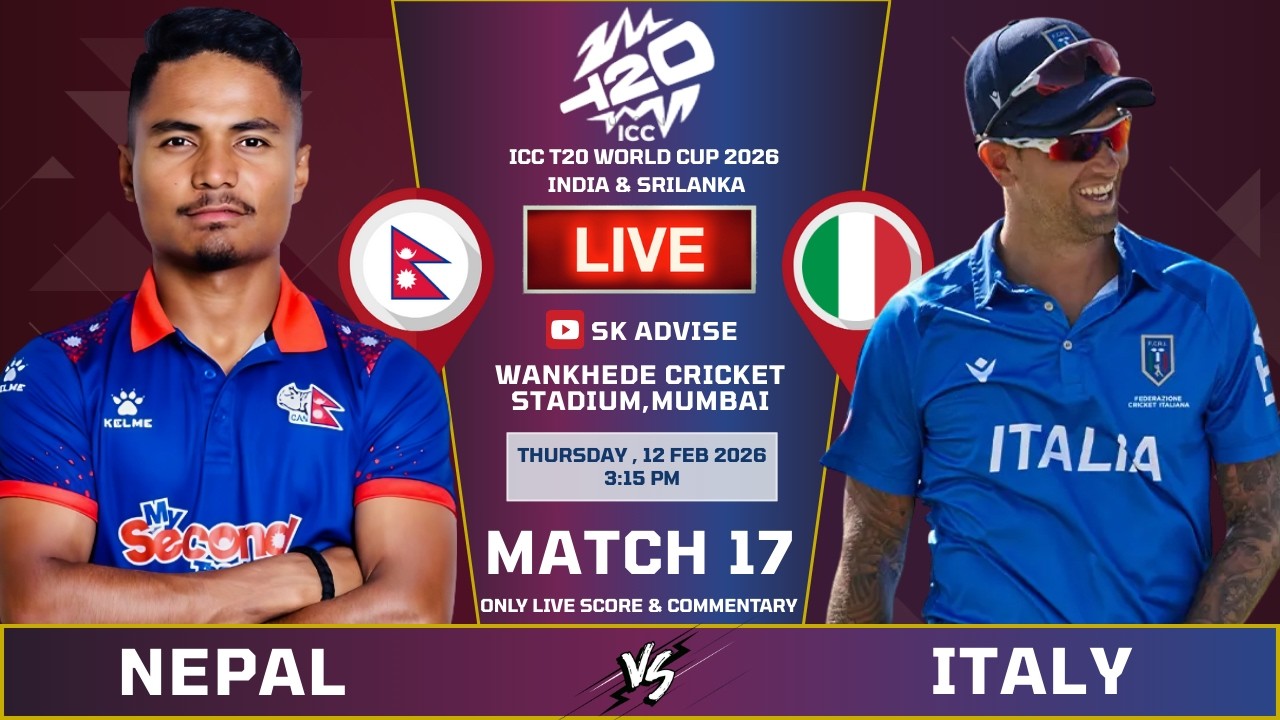 Nepal vs Italy Live Score, Commentary & Updates | T20 World Cup Match 17