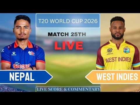 Nepal vs West Indies Live Score: T20 World Cup 2026 Match 25 Commentary & Highlights | NEP vs WI Mumbai