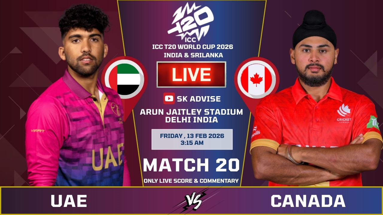 Canada vs UAE Live Score, Commentary & Highlights: ICC World Cup 2026 Qualifiers