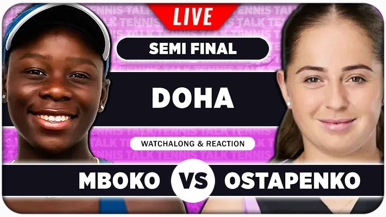 Victoria Mboko vs Jelena Ostapenko LIVE: WTA Doha 2026 Semi-Final Match Follow Along & Scores