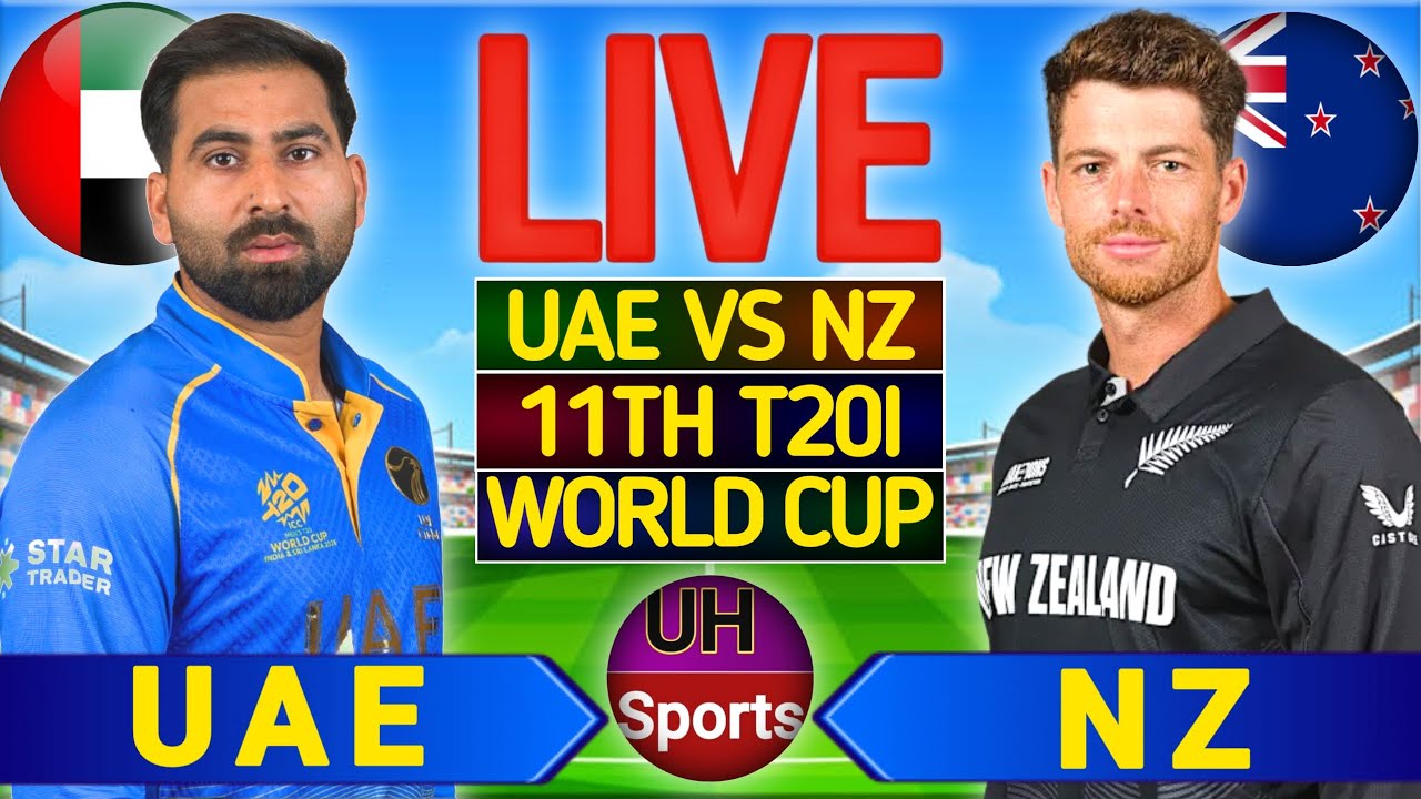 NZ vs UAE Live Score: T20 World Cup 2026 Match 11 Commentary & Updates | New Zealand vs UAE Live Score Today