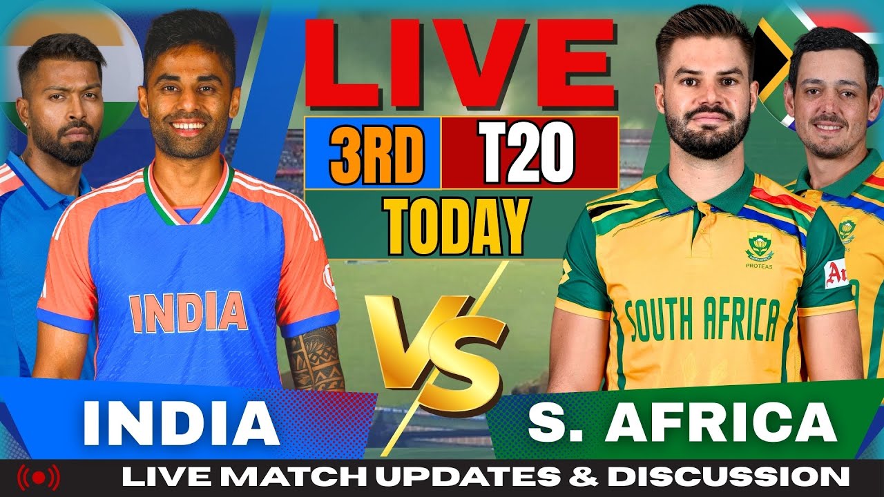 IND vs SA 3rd T20 Live Score: India vs South Africa Live Match Commentary & Updates