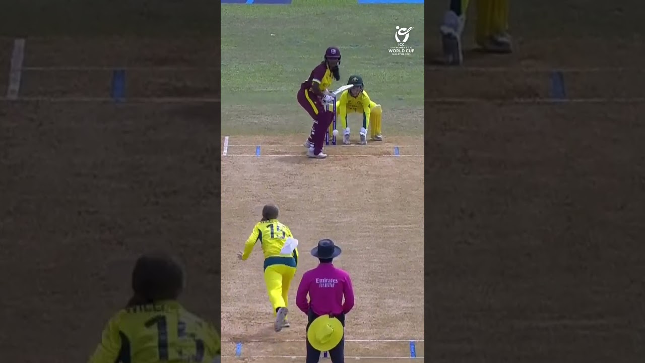 Australian Bowler’s Magical Delivery Outfoxes Amrita Ramtahal in U19 World Cup | AUS vs WI #Cricket