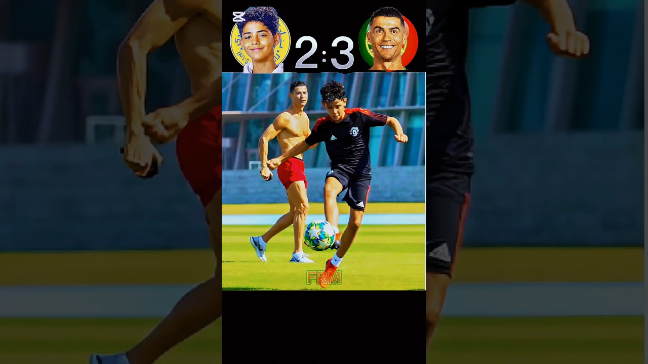 Cristiano Ronaldo vs. Ronaldo Jr: Who is the Real King? ⚽🔥 #shorts #cr7
