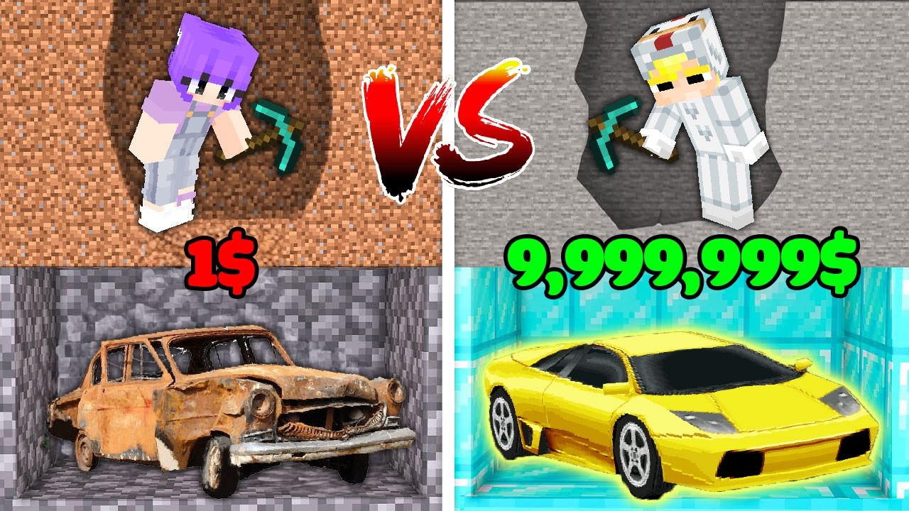 Tô Gà Thử Thách Đào Siêu Xe 1$ Tới 1.000.000$ Trong Minecraft-Thử Thách Đào Siêu Xe 1$ Đến 1.000.000$ Trong Minecraft – Tô Gà