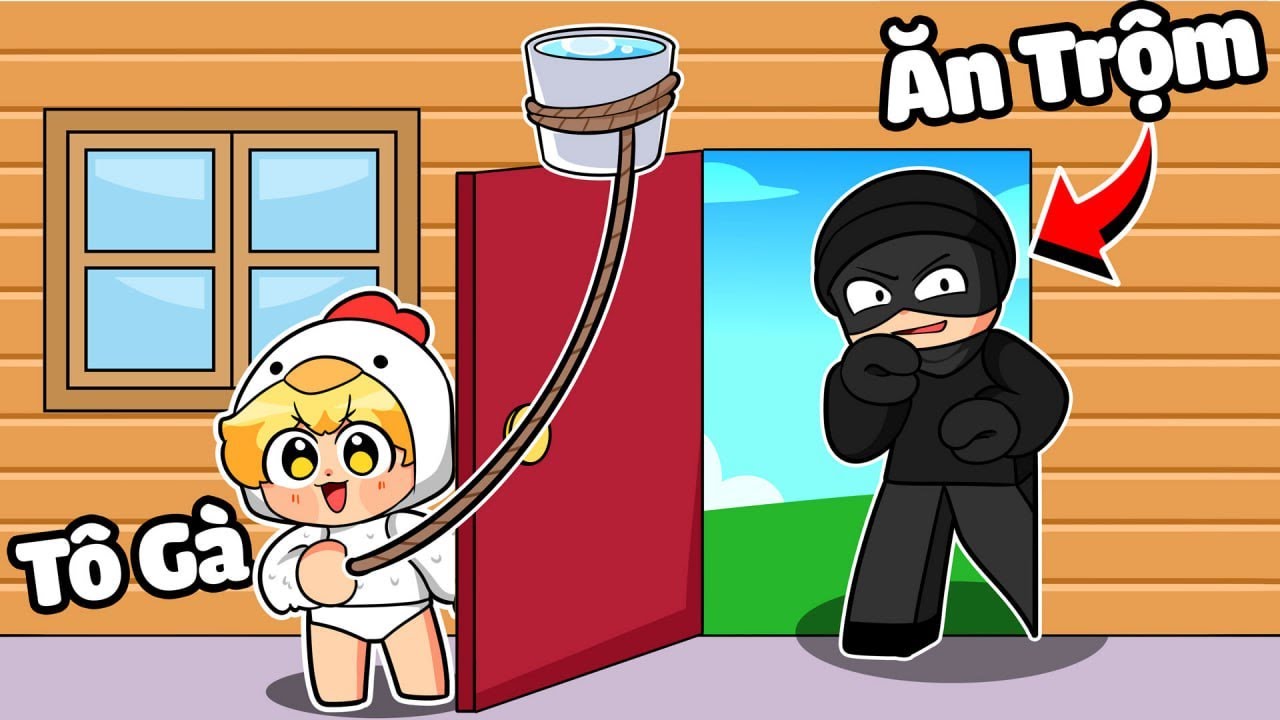 Tô Gà Em Bé Thử Thách Chiến Đấu Với Tên Trộm Trong Roblox!-Tô Gà Thử Thách Chiến Đấu Với Tên Trộm Roblox! | Roblox Việt Nam