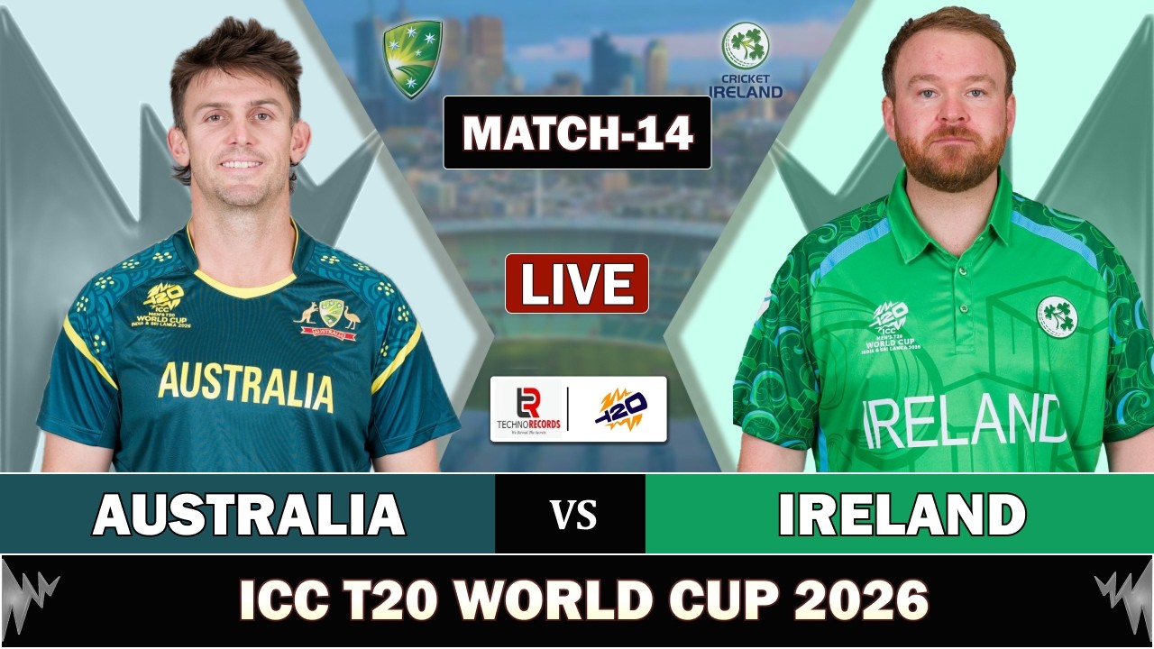 AUS vs IRE Live Score, T20 World Cup 2026: Australia vs Ireland Live Cricket Match Commentary & Highlights