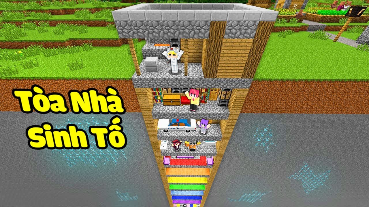 Tô Gà Xây Nhà Sinh Tố Team Dưới Lòng Đất Trong Minecraft!-Xây Nhà Sinh Tố Team Dưới Lòng Đất Trong Minecraft – Tô Gà Minecraft