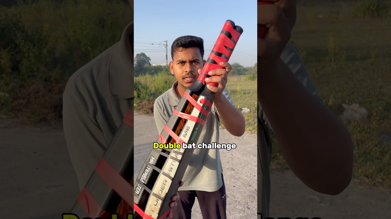 Can 1 Batsman Use 2 Bats? 🏏 Extreme Cricket Challenge! #cricket