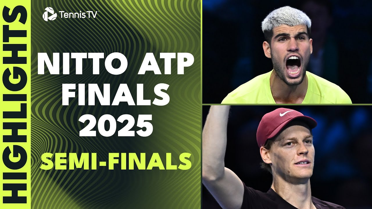 ATP Finals 2025 Semi-Finals Highlights: Alcaraz vs Auger-Aliassime, Sinner vs de Minaur