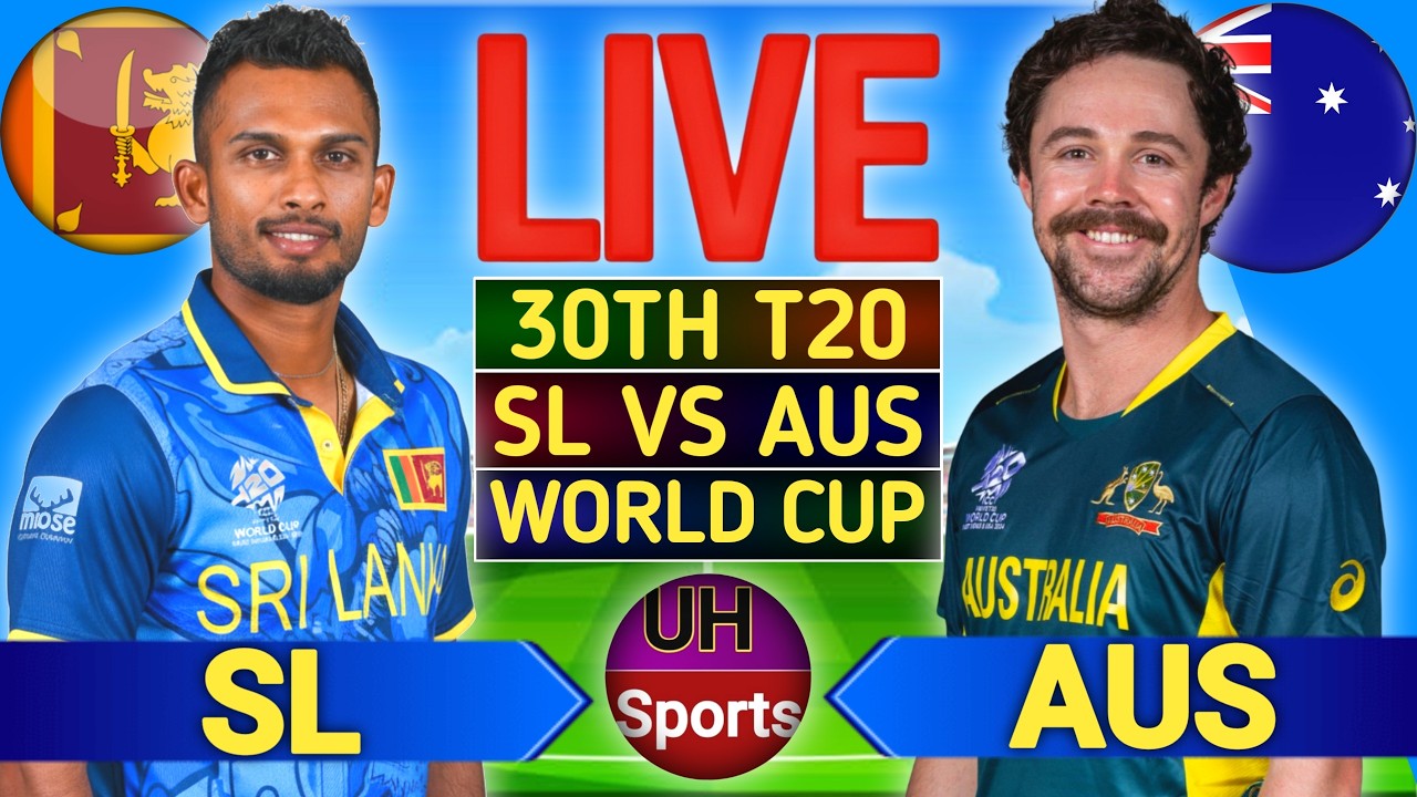 AUS vs SL Live Score: Australia vs Sri Lanka T20 World Cup 2026 Live Cricket Score & Commentary