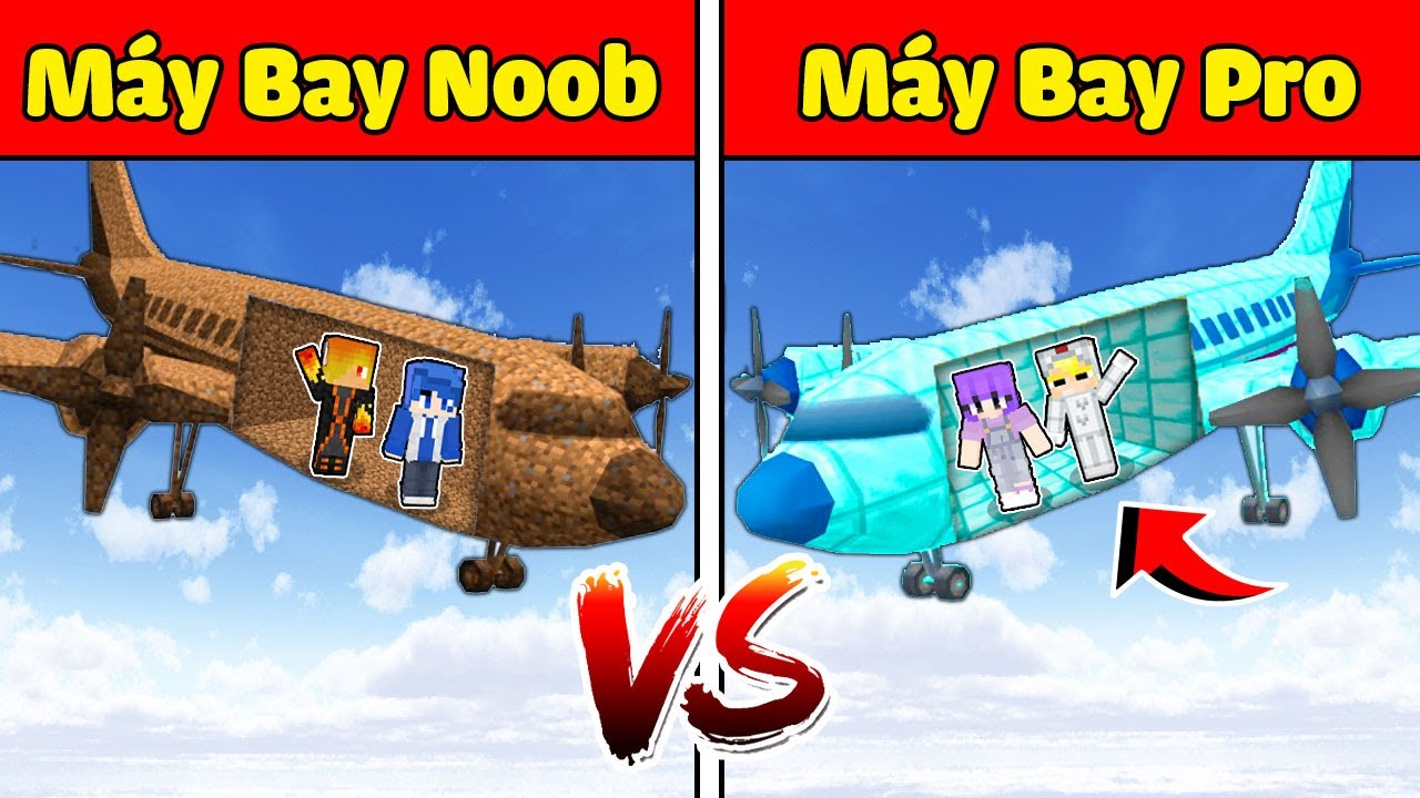TÔ GÀ THỬ THÁCH 24H XÂY MÁY BAY NOOB VS PRO TRONG MINECRAFT-Thử Thách 24H Xây Máy Bay Minecraft: Noob vs Pro – Tô Gà
