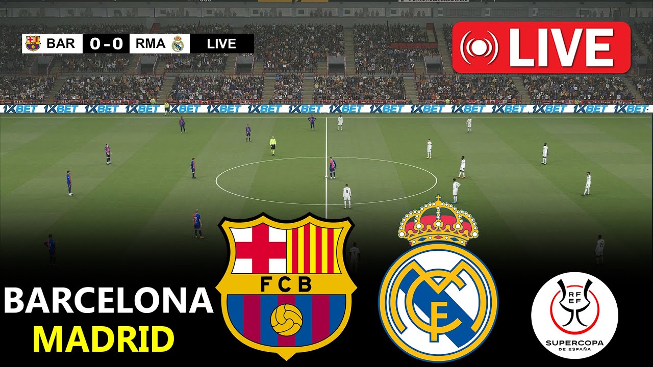Barcelona vs Real Madrid Final | Spanish Super Cup 2026 | Full Match PES 21 Simulation