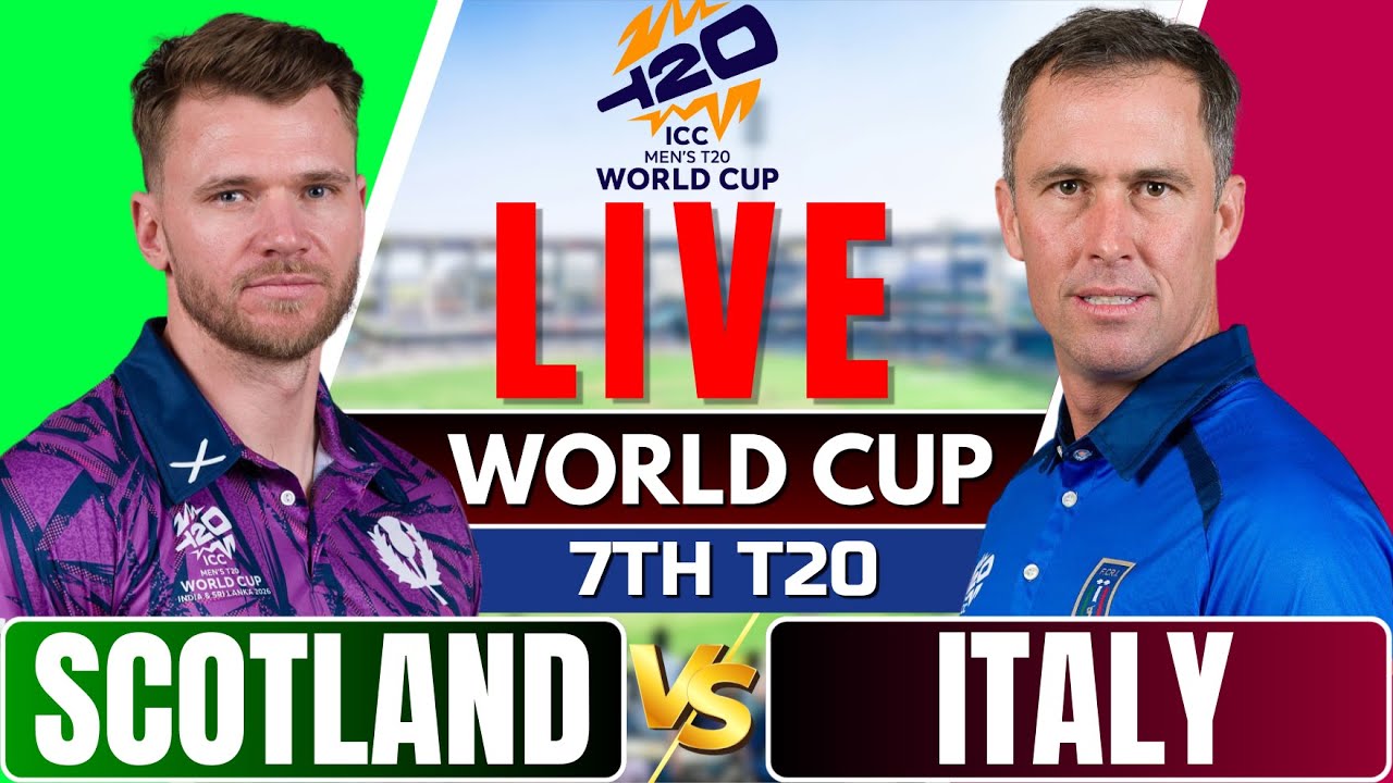 Scotland vs Italy Live Score, T20 World Cup 2026: Live Cricket Match Today & Commentary