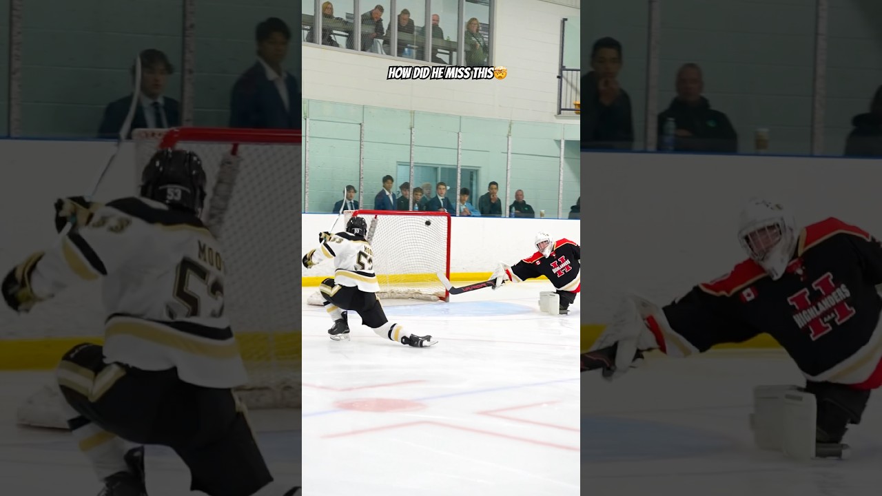 He Had An Empty Net!🤣 Funniest Hockey Fails & Misses #shorts