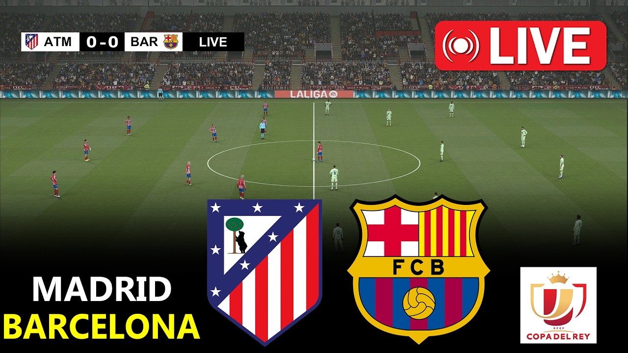 Atletico Madrid vs Barcelona Live | Copa Del Rey 2026 Full Match | PES 21 Gameplay India