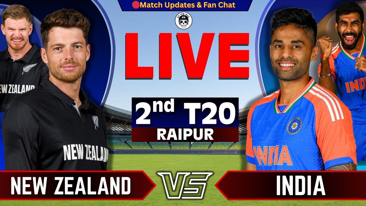 IND vs NZ 2nd T20 Live Score: India vs New Zealand Live Cricket Match Scorecard & Commentary Today