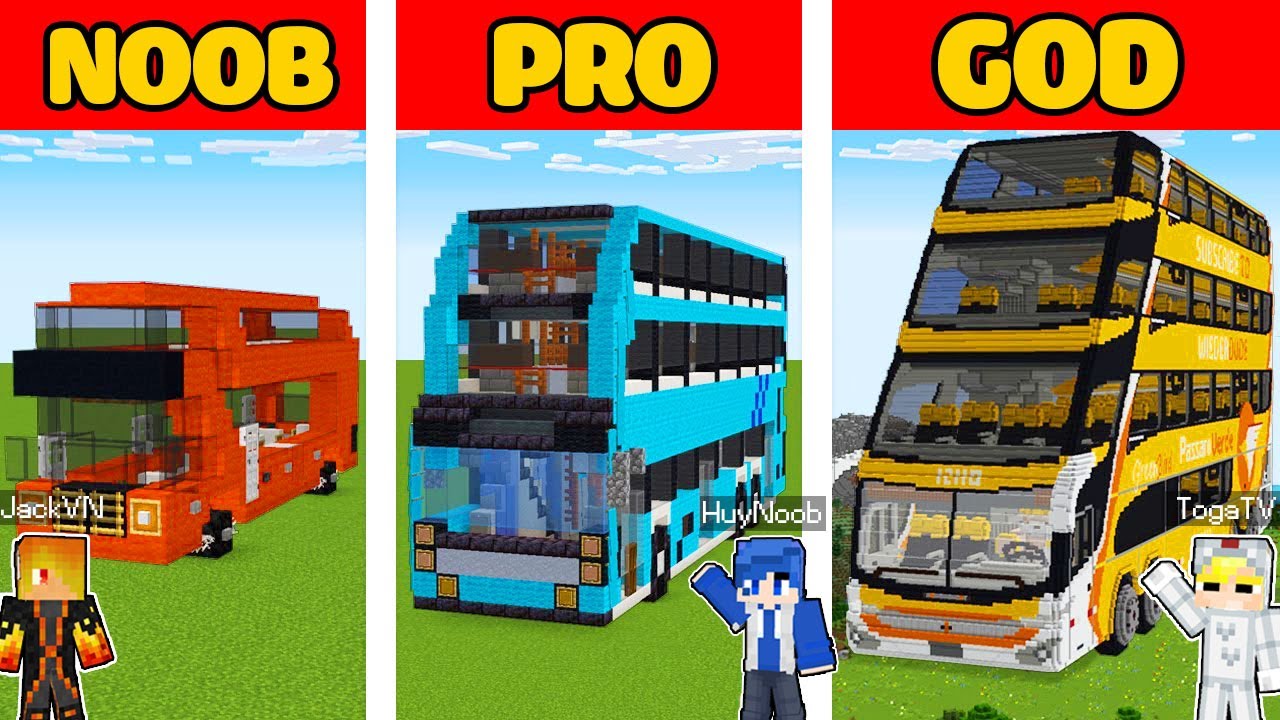 TÔ GÀ THỬ THÁCH 24H XÂY XE BUS 1000 TẦNG TRONG MINECRAFT*TÔ GÀ XÂY XE BUS KHỔNG LỒ-Thử Thách 24H: Tô Gà Xây Xe Bus Minecraft 1000 Tầng Khổng Lồ