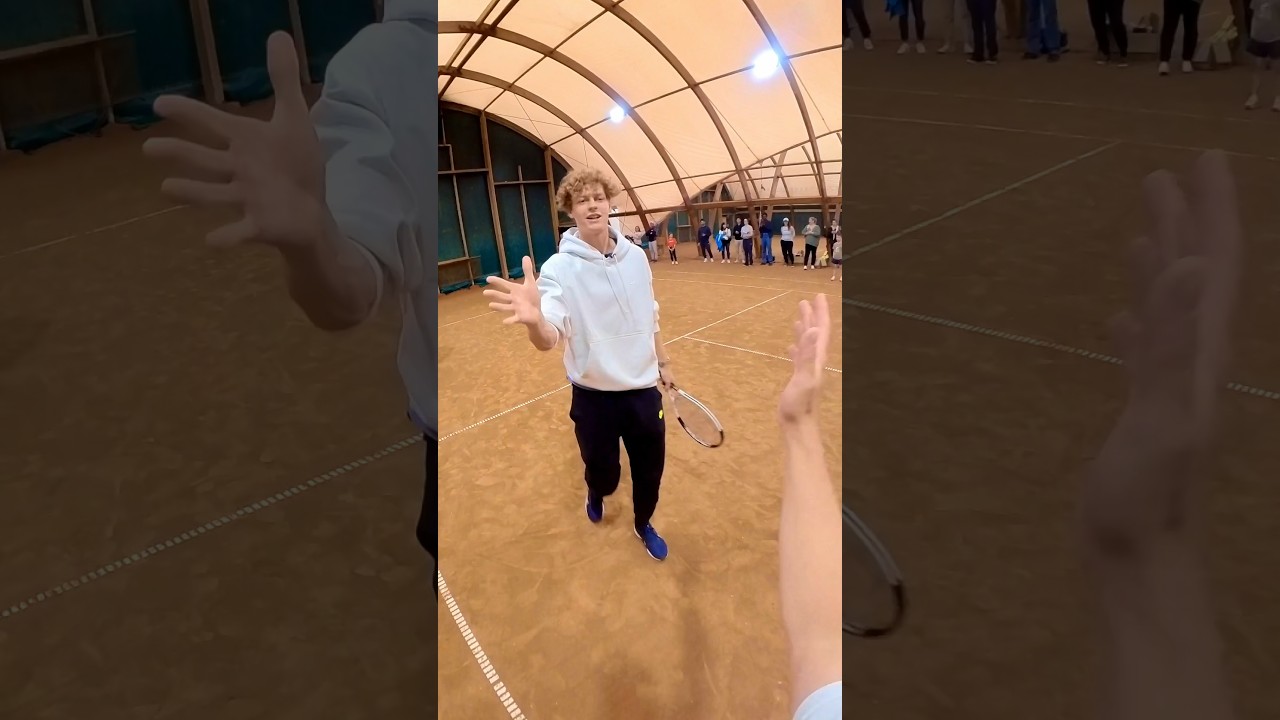 Hitting With Jannik Sinner: Inside the Court POV with the World No. 1 #Tennis