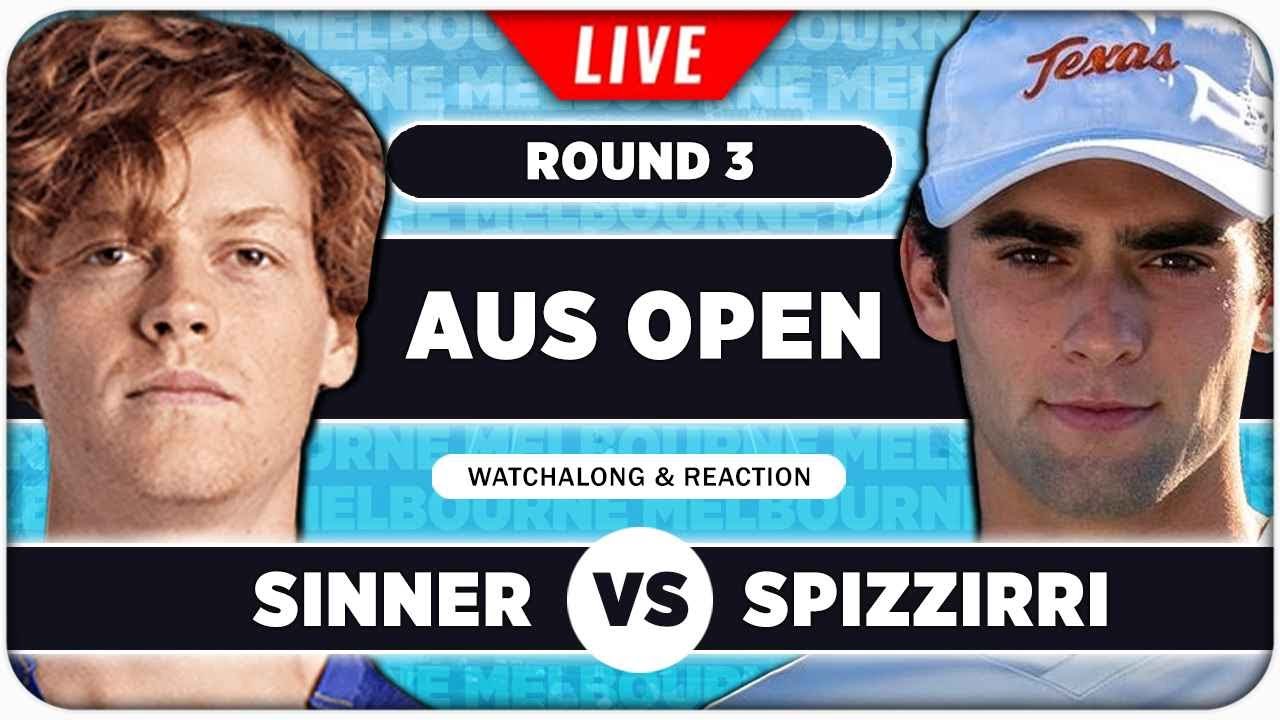 Sinner vs Spizzirri Live: Australian Open 2026 Score & Commentary | Watchalong India